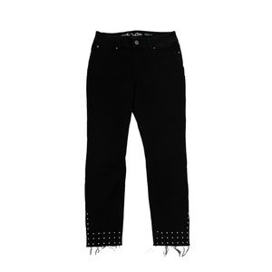 INC studded black skinny studded distressed jeans size 6